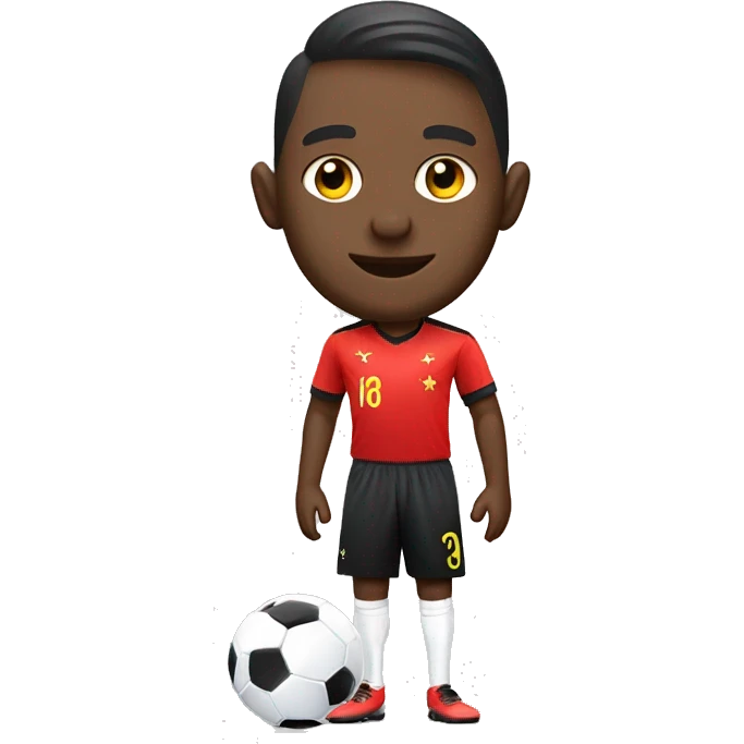 sakallı gözlüklü bir adam elind futbol topu var emoji