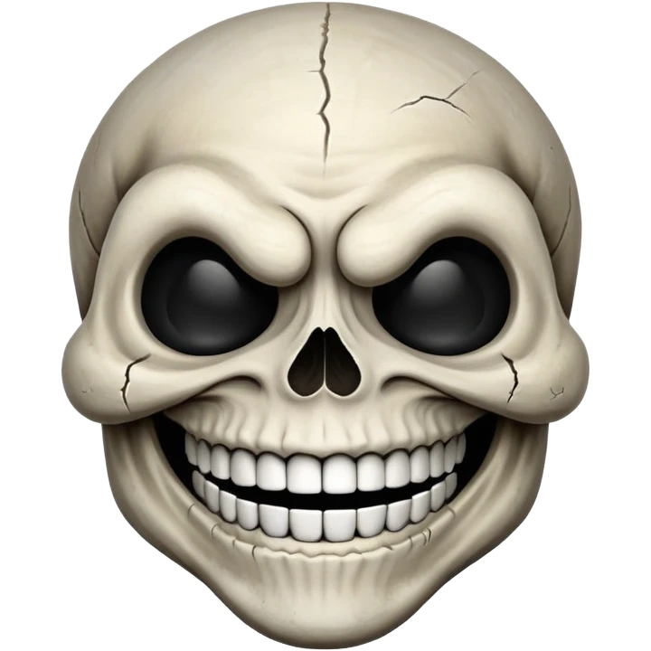 Brazilian troll face skull emoji