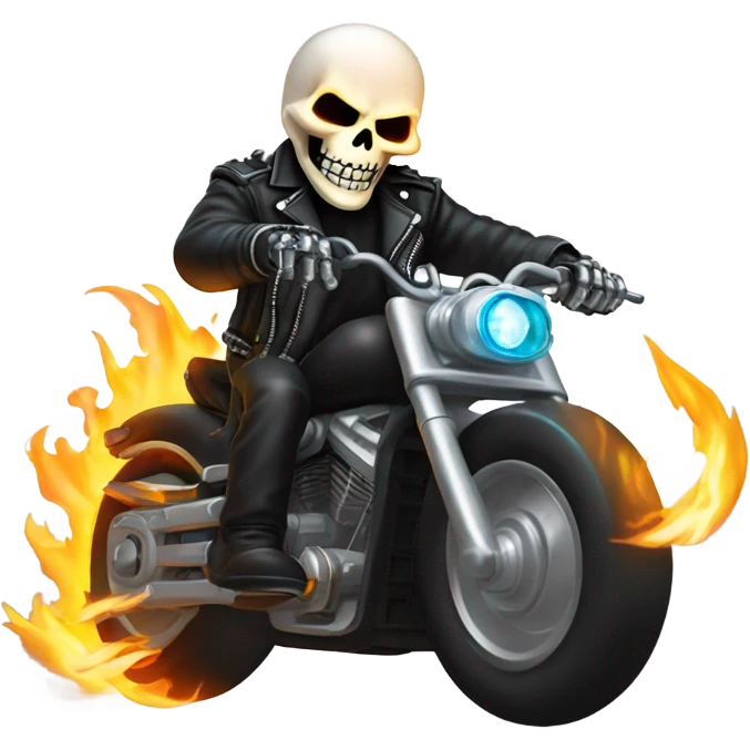 Ghost Rider on Motorcycle  emoji