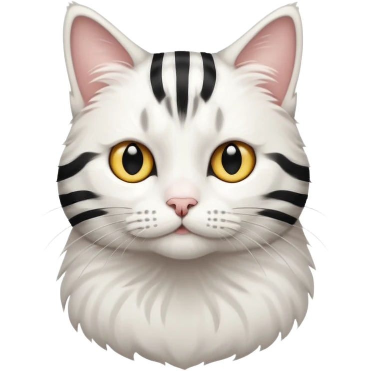 White tabby thin cat emoji
