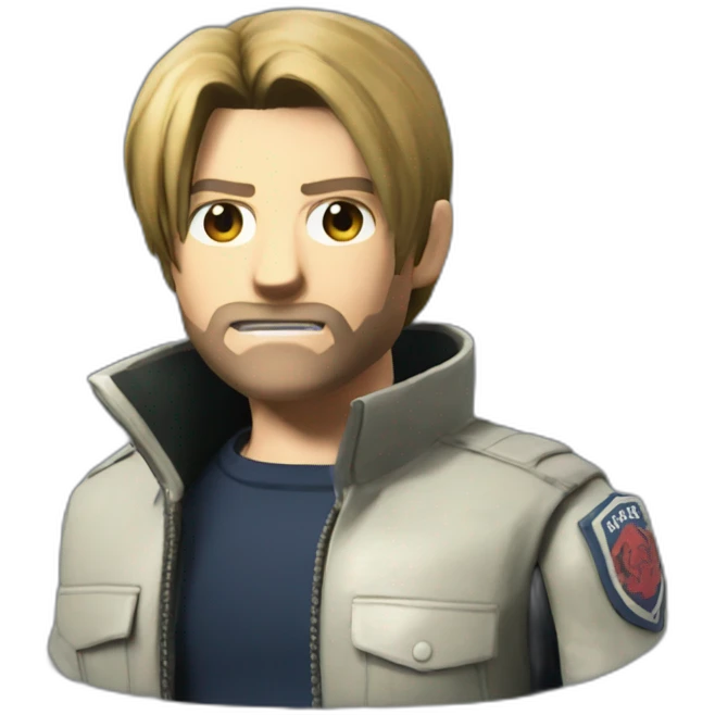 Leon from Resident Evil 2 Remake emoji
