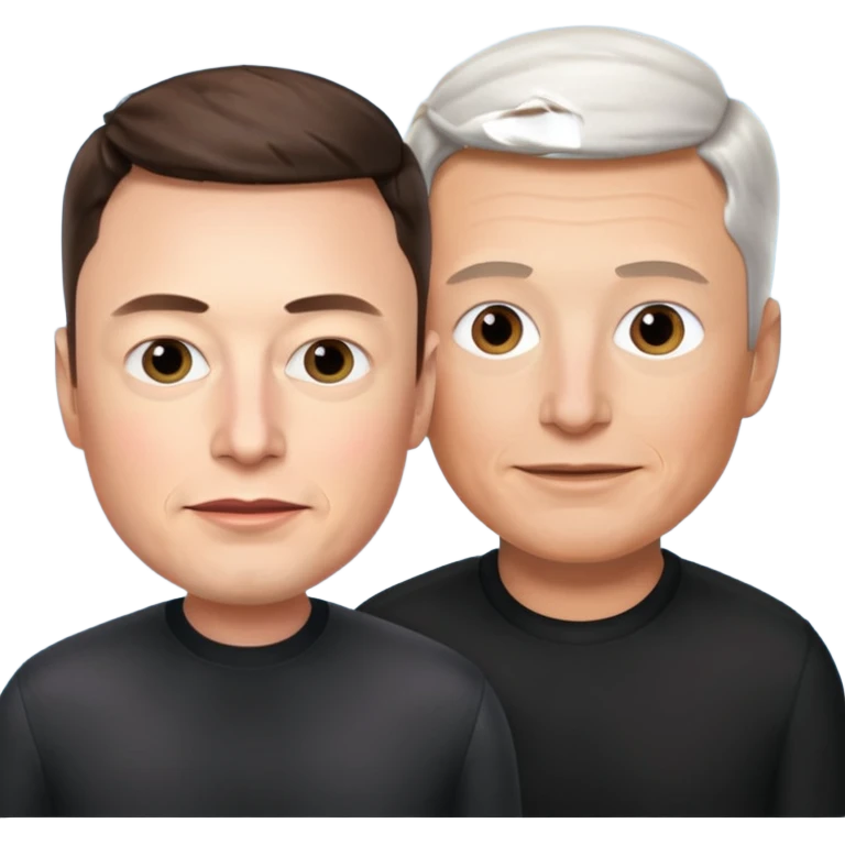 Elon musk and tim cook  emoji