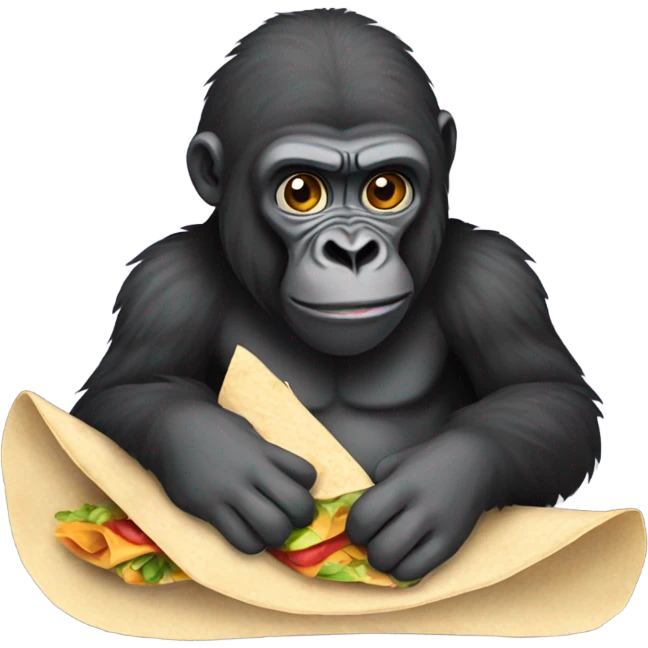 Gorilla eating a burrito  emoji