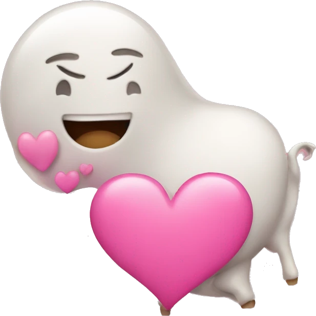 Ass farts with pink hearts emoji