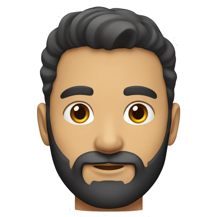 joven calvo con barba corta emoji