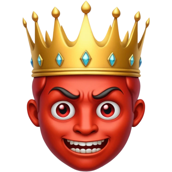 the crown is with the devil face emoji