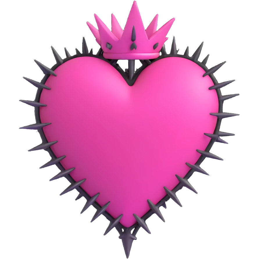 pink heart with metal thorns emoji