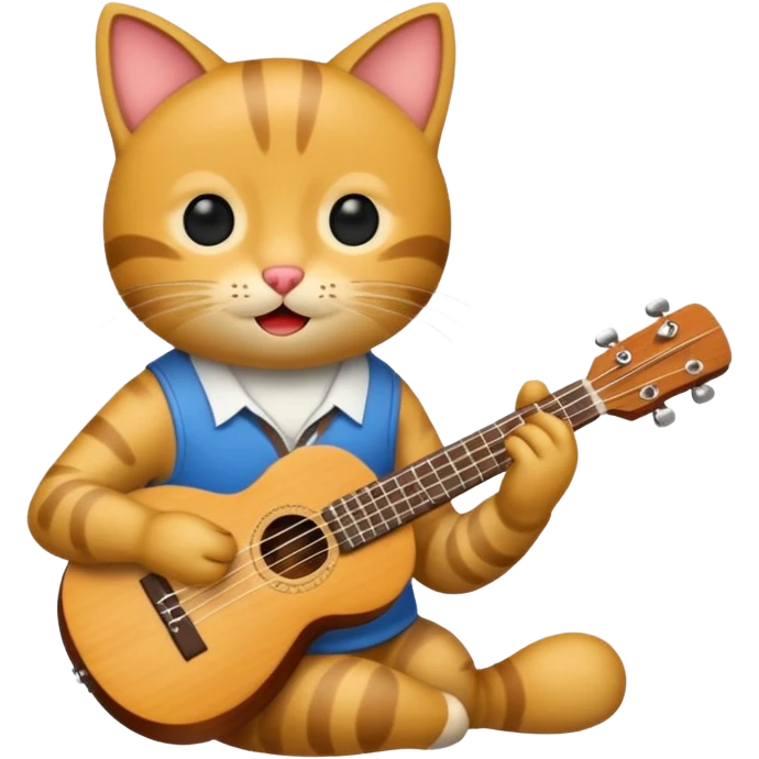 Chat playing the ukulele emoji