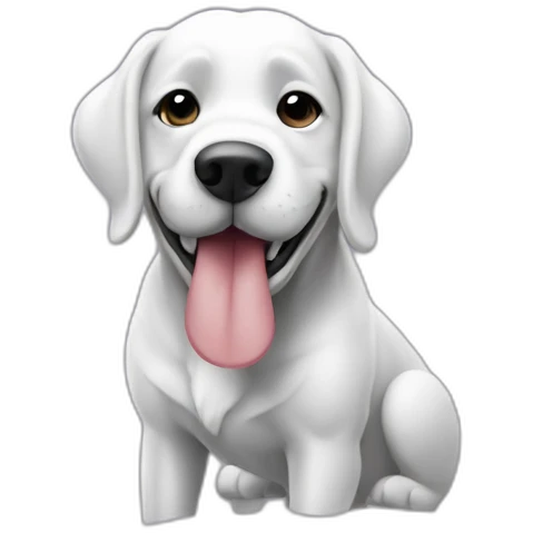 perro bodeguero blanco y negro soñando emoji