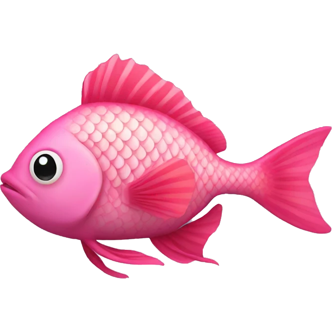 Pink fish emoji