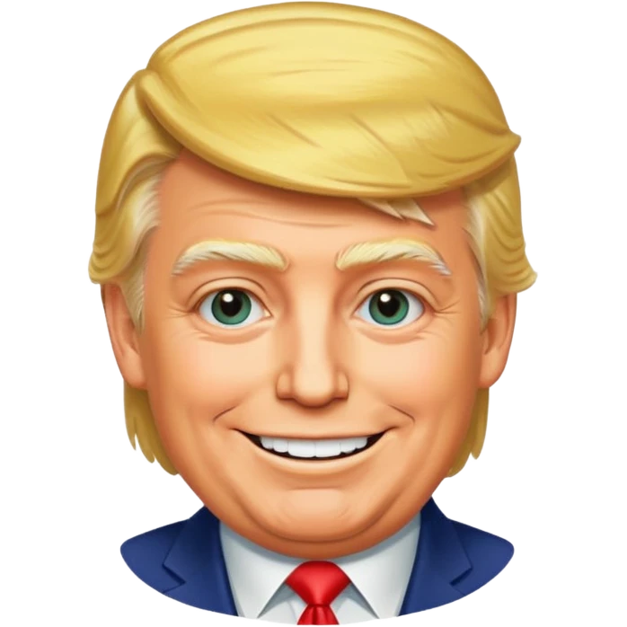 trump as a retro sticker emoji