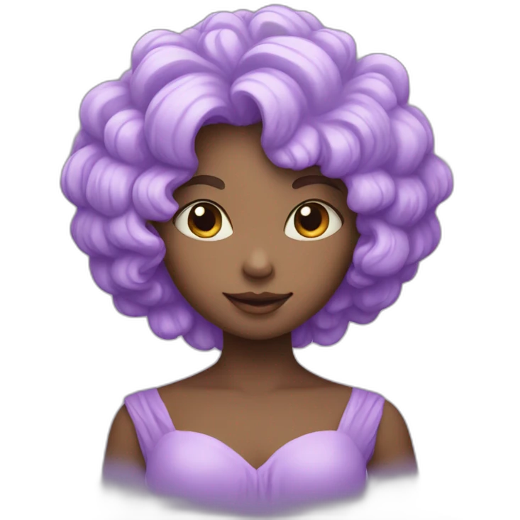 Lilac color heart emoji