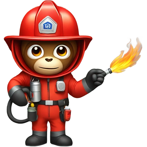 Monkey firefighter emoji
