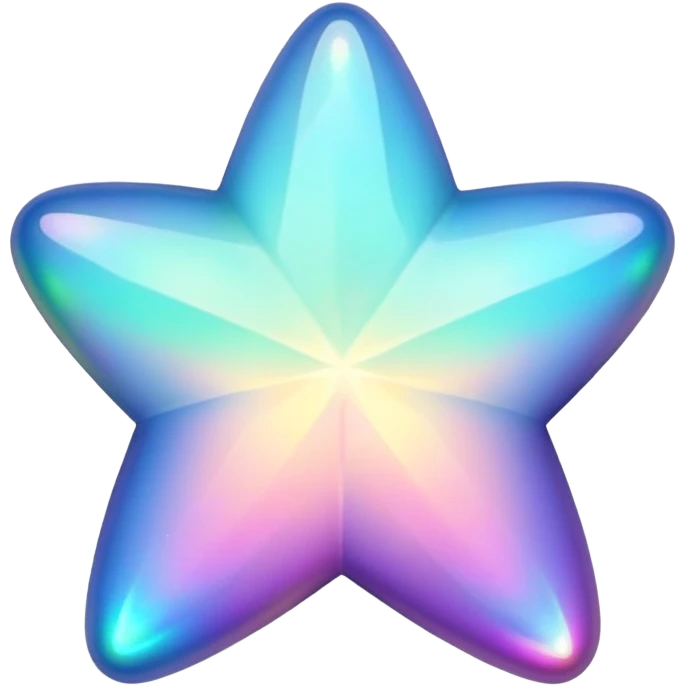 4 point star rounded corner opal shiny emoji