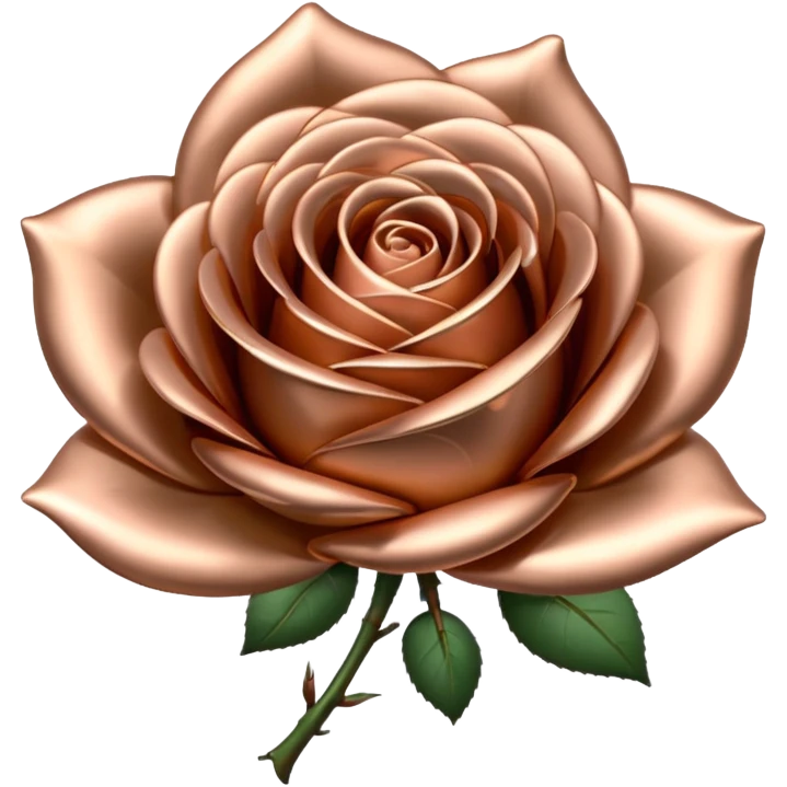 Rose gold rose emoji