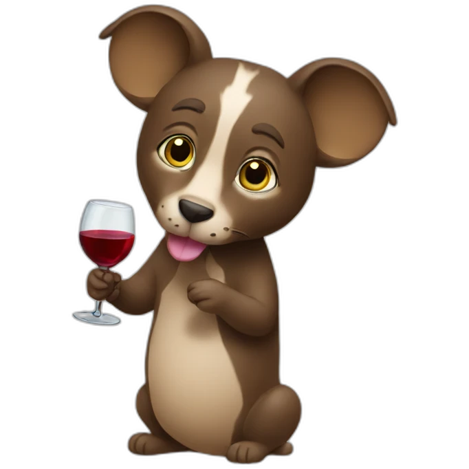 animal drinking wine emoji