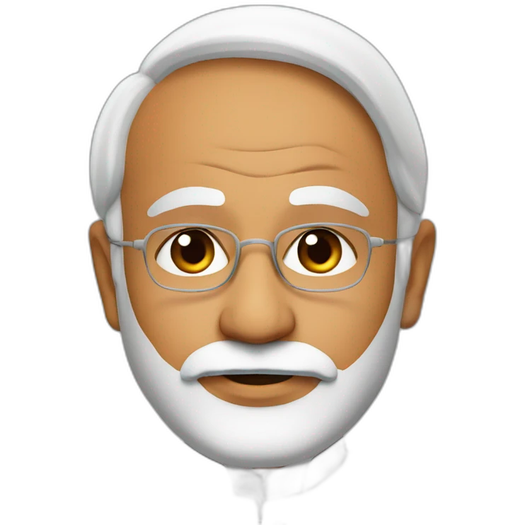 Narendra Modi with a Face with Raised Eyebrow emoji