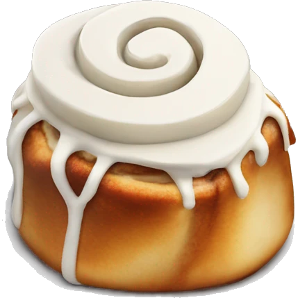 Cinnamon roll with mascarpone icing  emoji