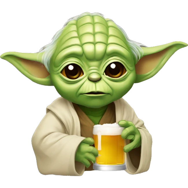 Yoda qui boit une bière emoji