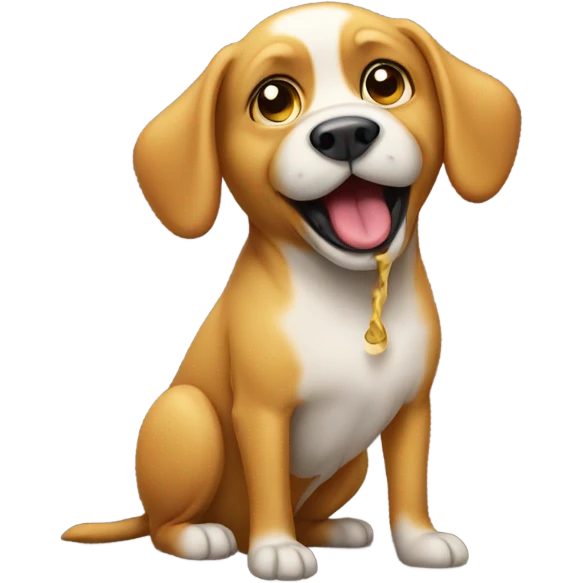 Dog peeing emoji