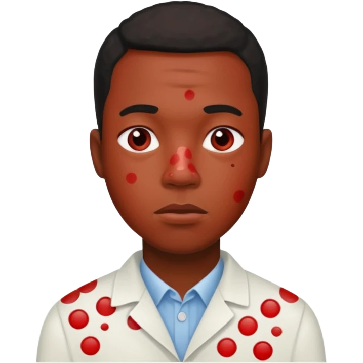 measles black man emoji