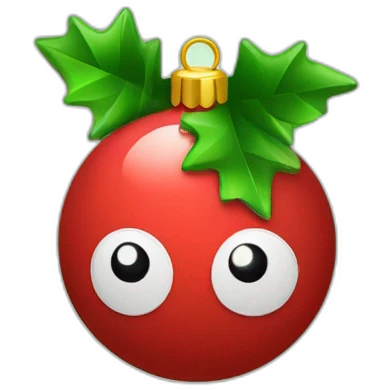 Christmas tree toy in the form of a ball emoji
