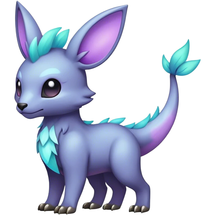 cool colorful dark pastel fantasy animal hybrid Fakemon full body emoji
