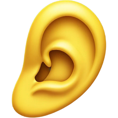 Yellow ear emoji