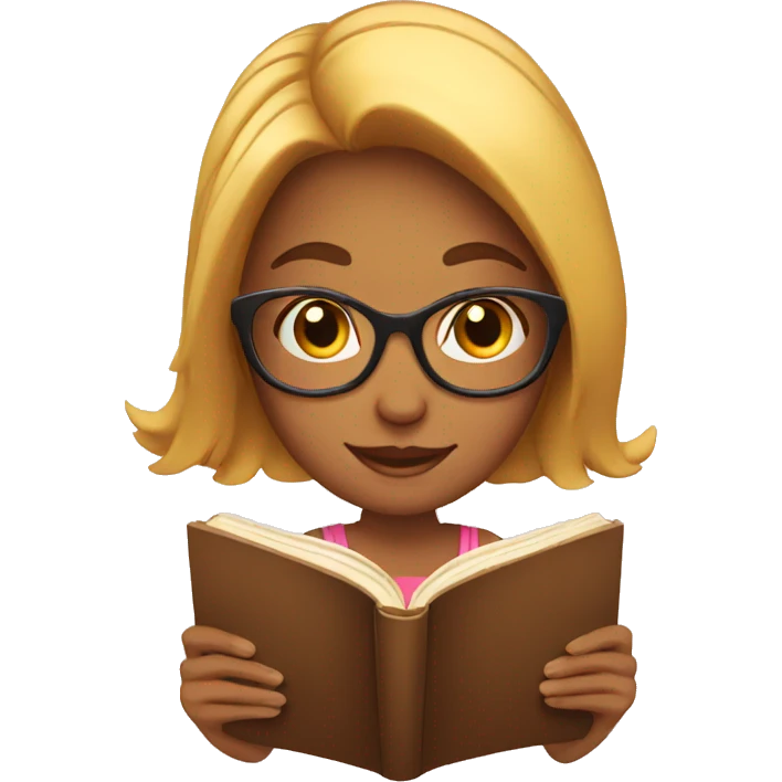 a girl reading a book emoji
