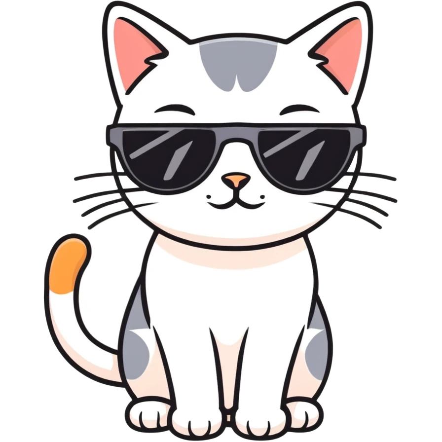 Cat with sunglasses emoji