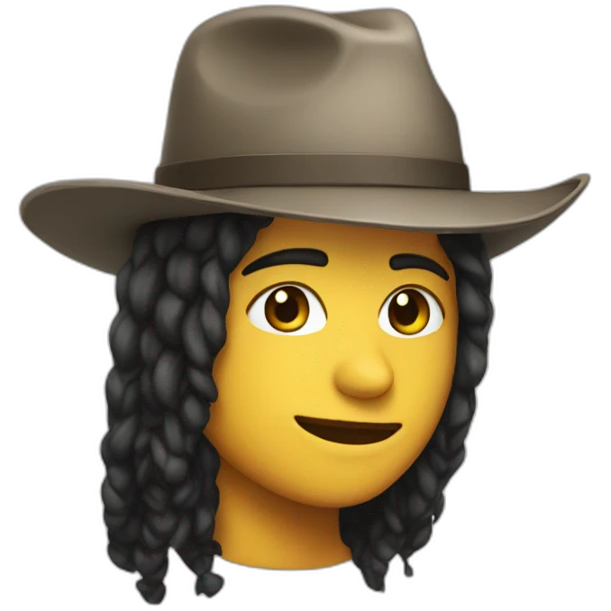 me with a cool hat emoji