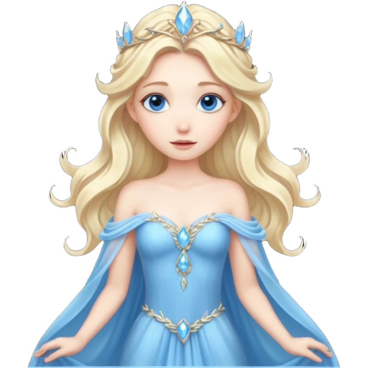 A pale blue eye blonde fairy queen emoji