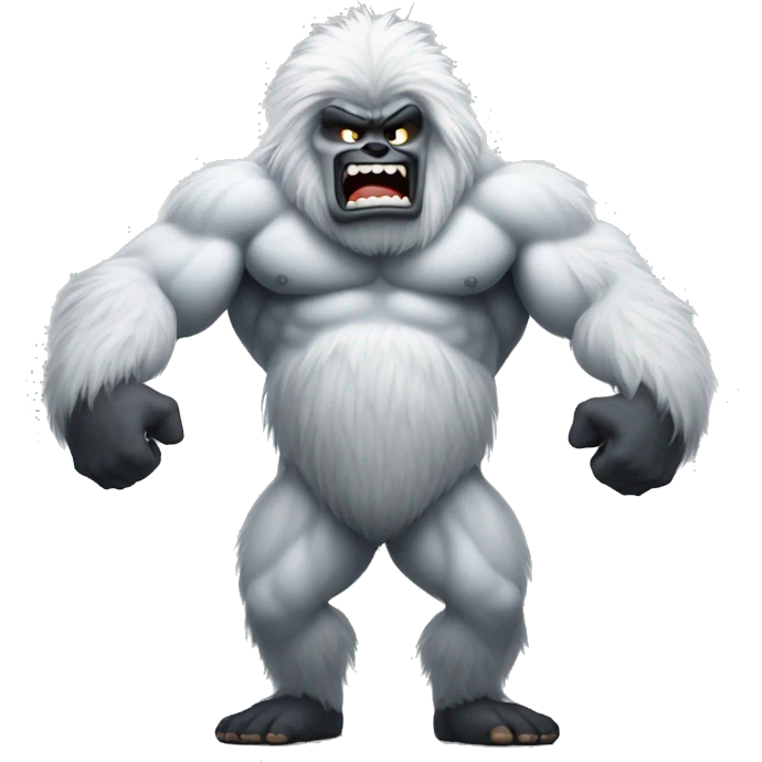 Abominable flexing emoji