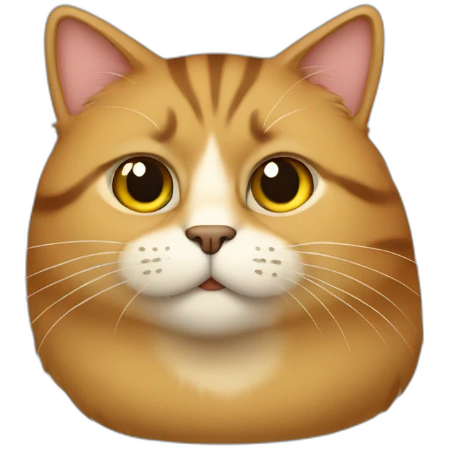 Light-brown-Fat-cat emoji
