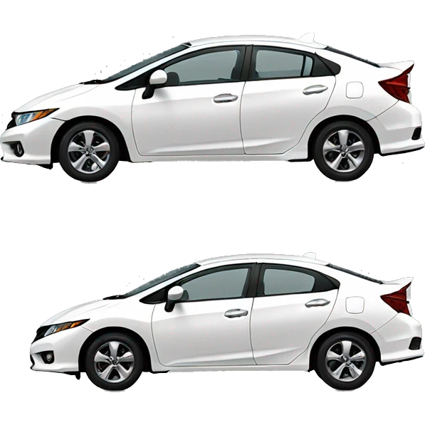 2015 white honda civic  emoji
