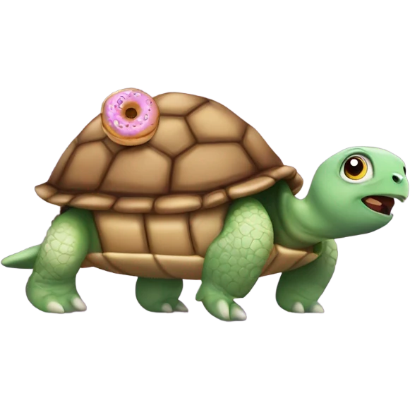Turtle with a donut shell emoji
