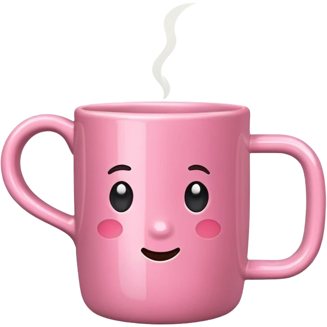 Pink mug  emoji