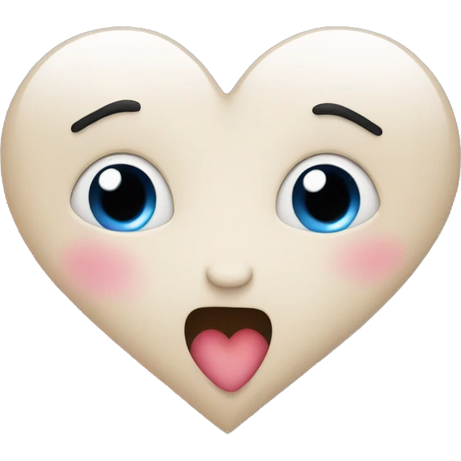 heart with nose emoji