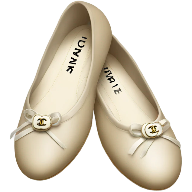 Chanel ballet flats emoji