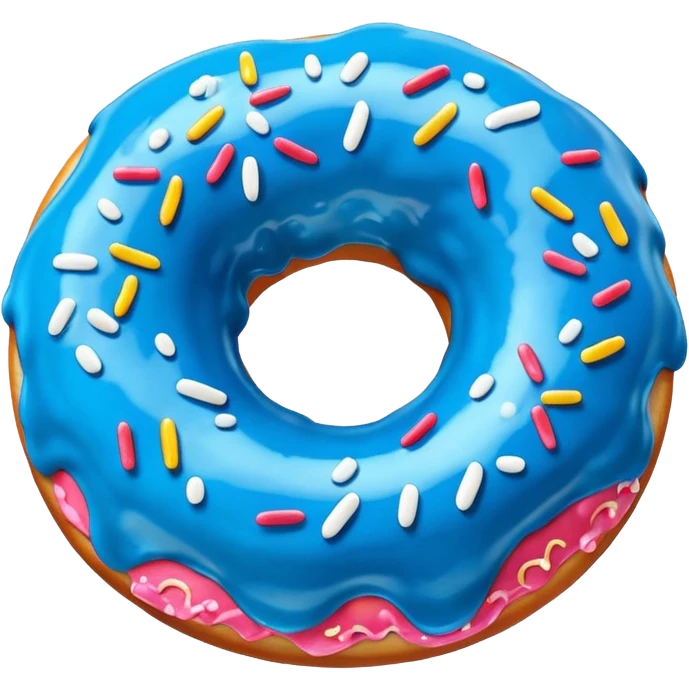 A donut with blue icing  emoji