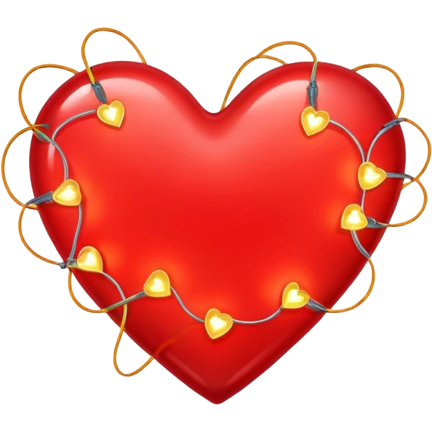 Heart with fairylights emoji