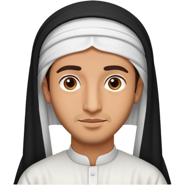 Emirati guy wearing white emoji