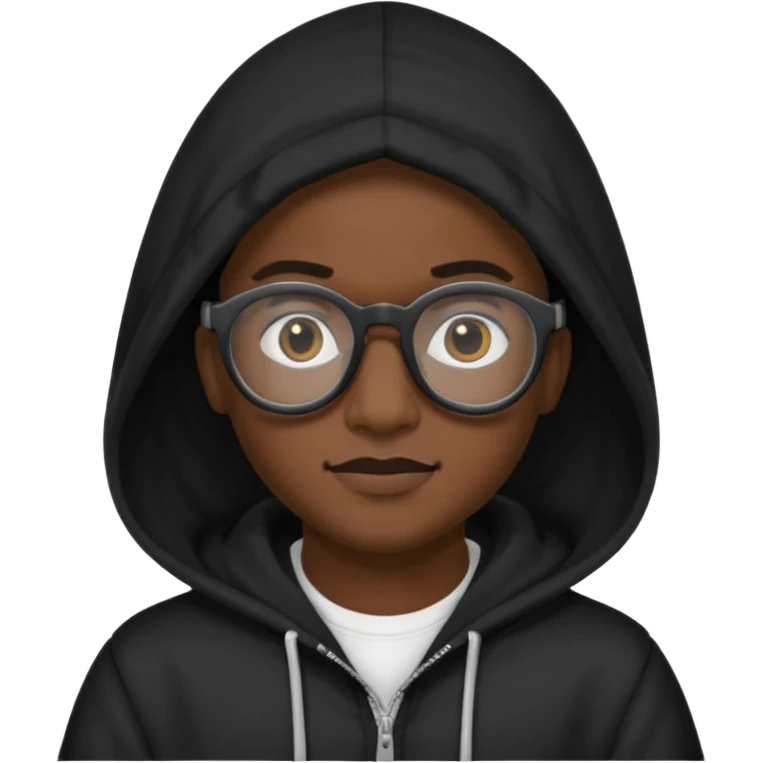 Capucha árabe lentes negros braquets  emoji