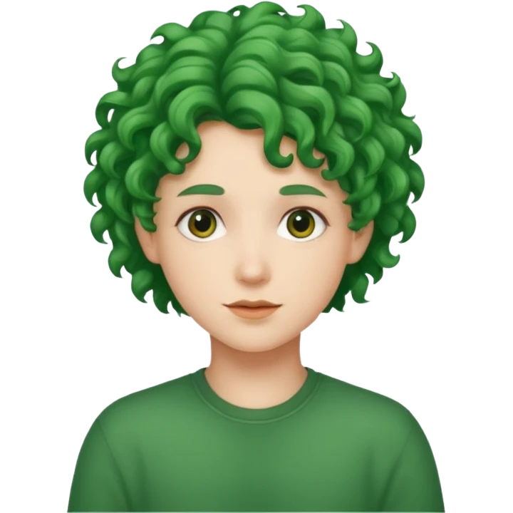 venice tourist green curly hair emoji
