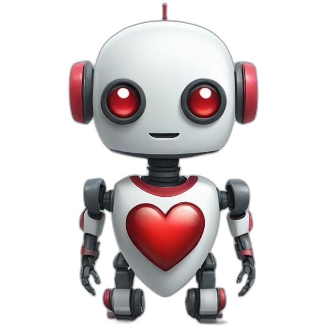 heart shaped robot emoji