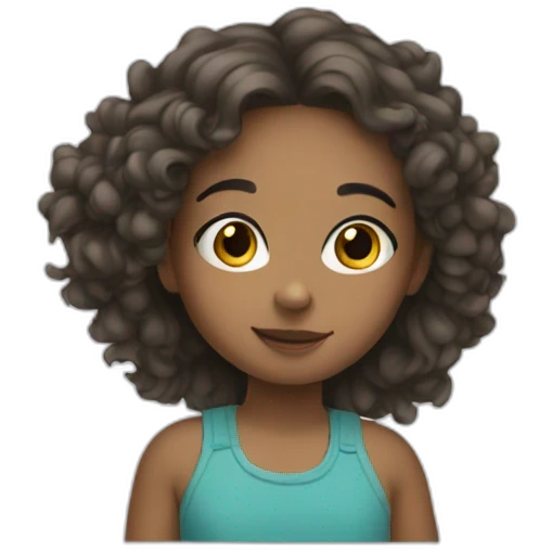 girl drawing emoji