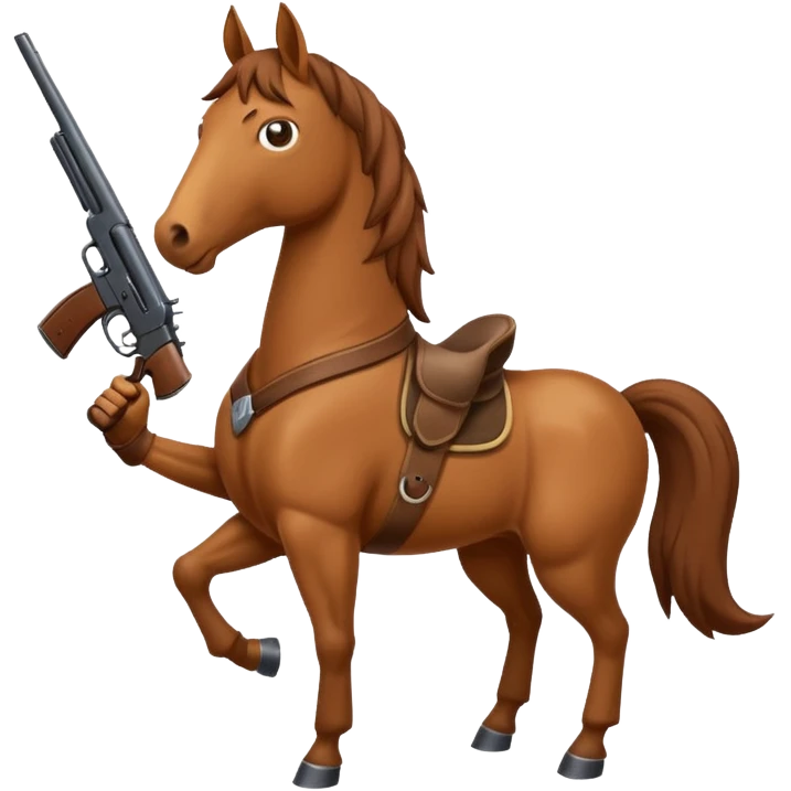 horse with a gun emoji