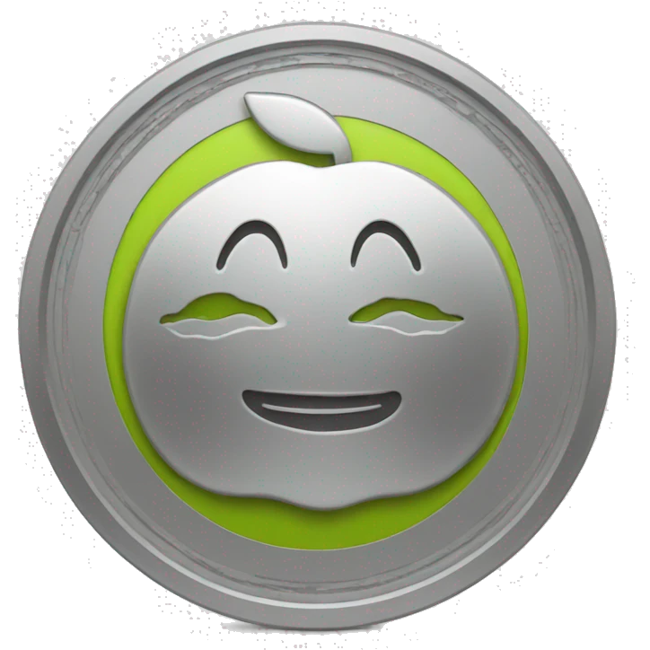 coin with Apple logo emoji