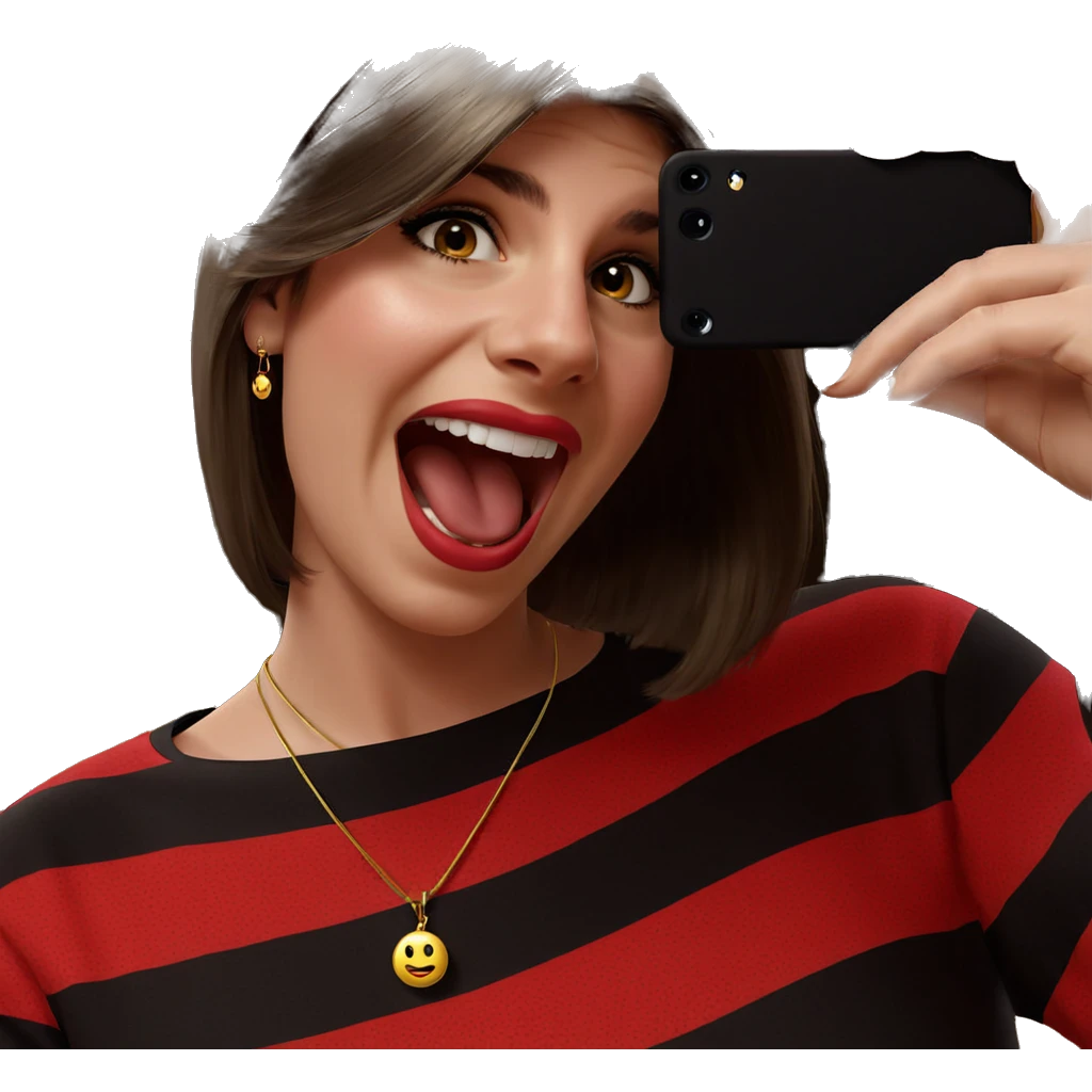 playful jewelry expression portrait emoji