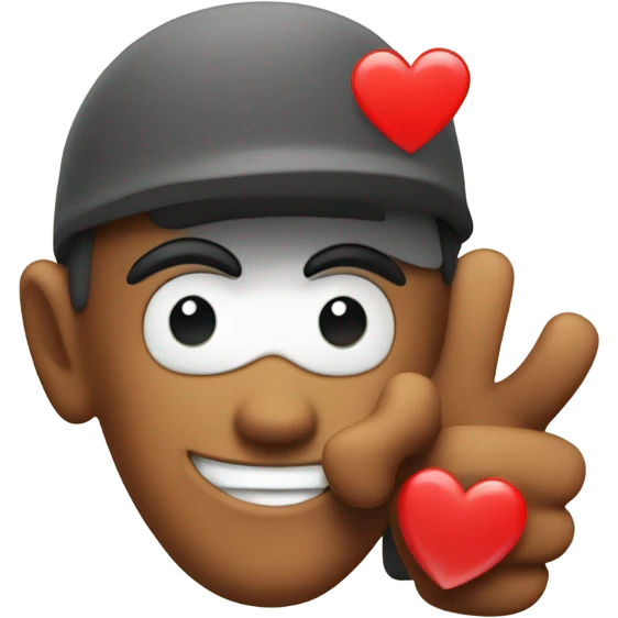 thumbs up on the background of a red heart emoji